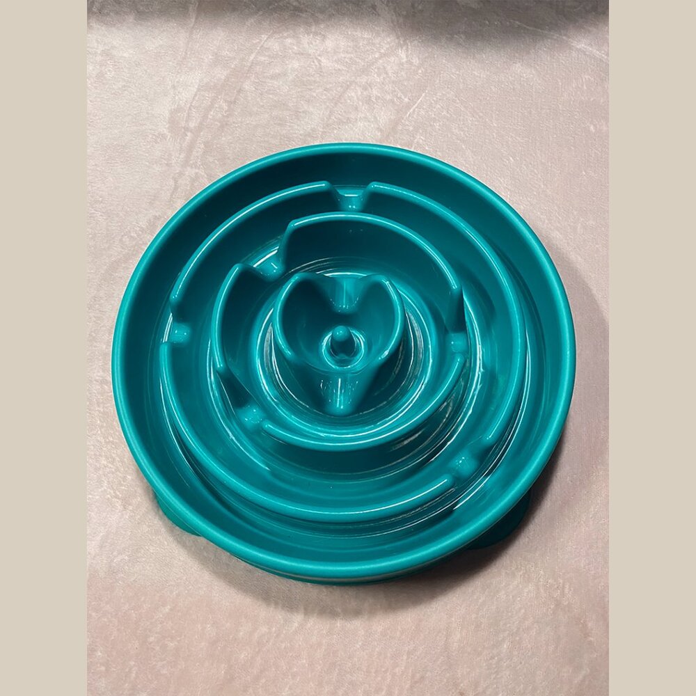 Slow Feeder Dog Bowl - Teal - 4-cup